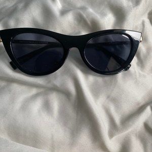 Le Specs Enchantress Black Cat Eye Sunglasses